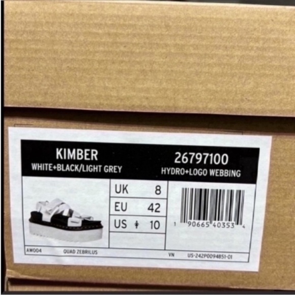 Dr. Martens Kimber Platform Strap Sandals White Size 10 NWT - Picture 4 of 5